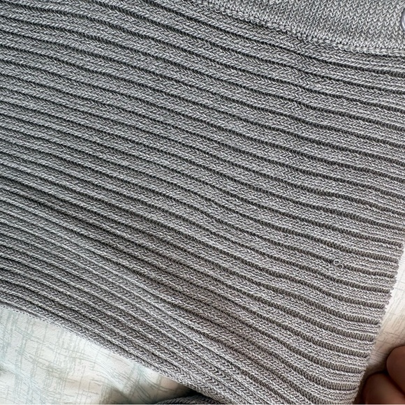 Gray Ribbed Button-Up Cardigan size medium - Picture 3 of 3